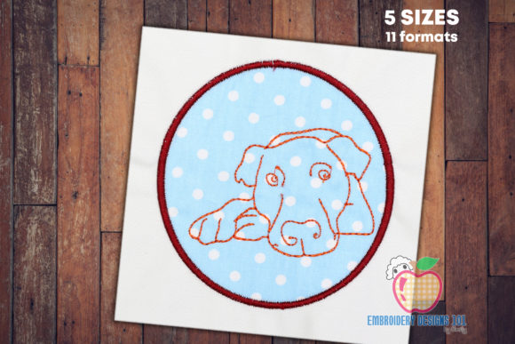 Dog Face Applique Design